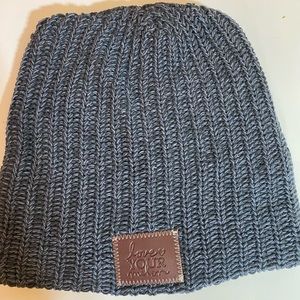 Never worn Love Your Melon Beanie (Blue + Grey)